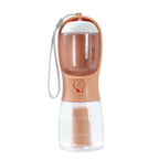 3-in-1 Pet Travel Bottle (Water + Food + Waste Bags)