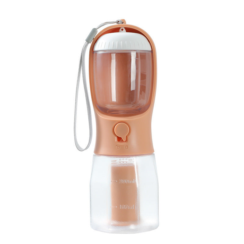 3-in-1 Pet Travel Bottle (Water + Food + Waste Bags)
