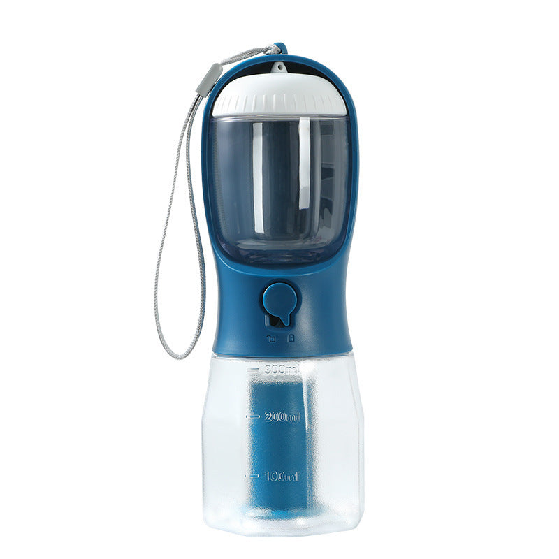 3-in-1 Pet Travel Bottle (Water + Food + Waste Bags)