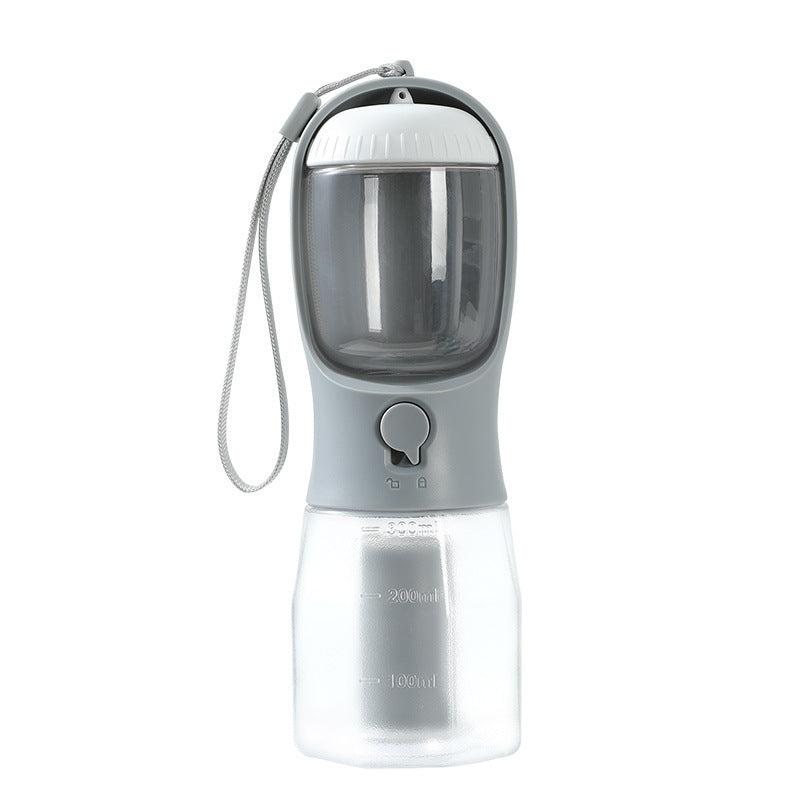 3-in-1 Pet Travel Bottle (Water + Food + Waste Bags)