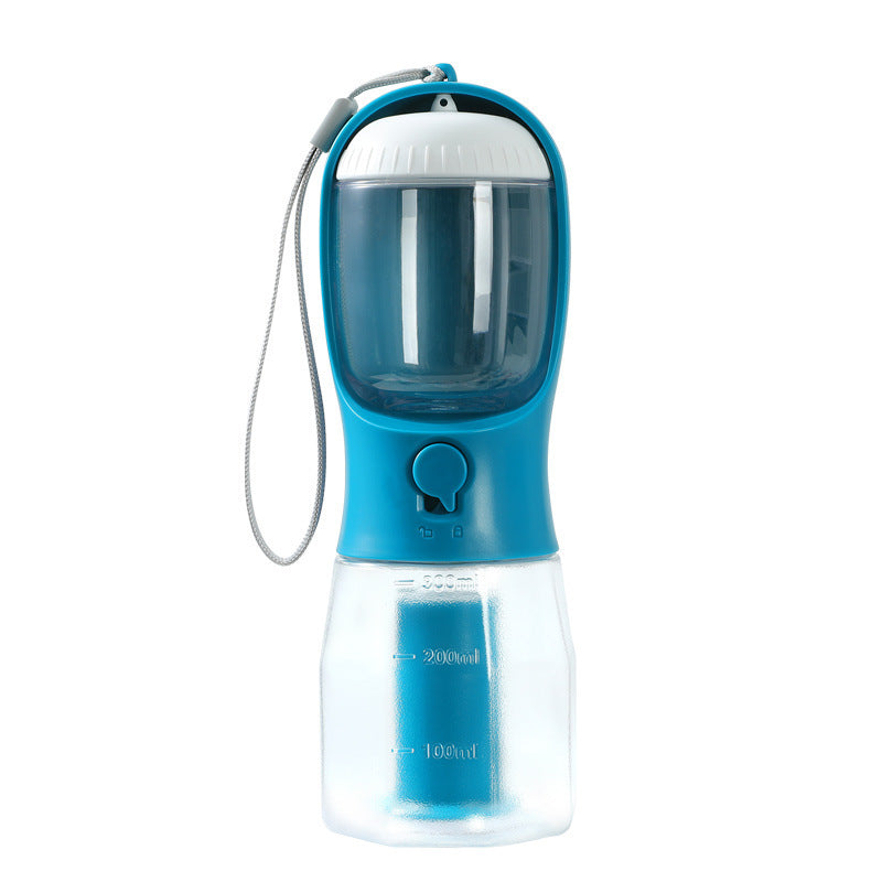 3-in-1 Pet Travel Bottle (Water + Food + Waste Bags)
