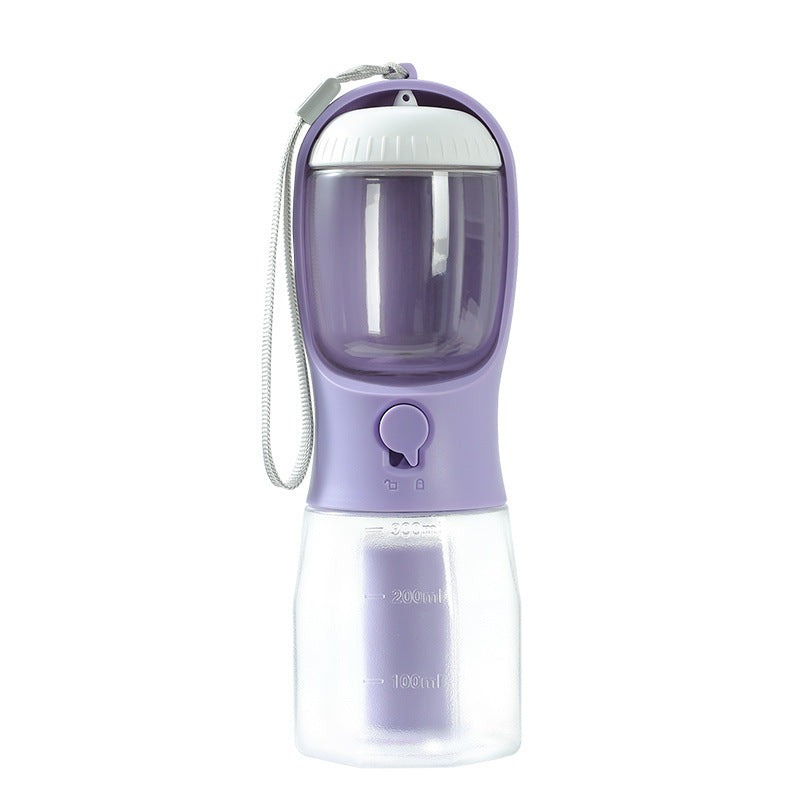 3-in-1 Pet Travel Bottle (Water + Food + Waste Bags)