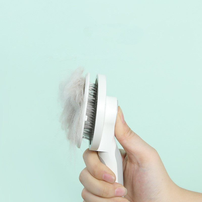 Round-Handle Self-Cleaning Slicker Brush