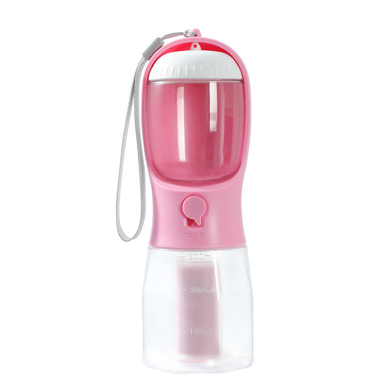 3-in-1 Pet Travel Bottle (Water + Food + Waste Bags)