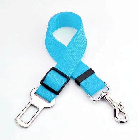Adjustable travel tether with seat-belt buckle clip